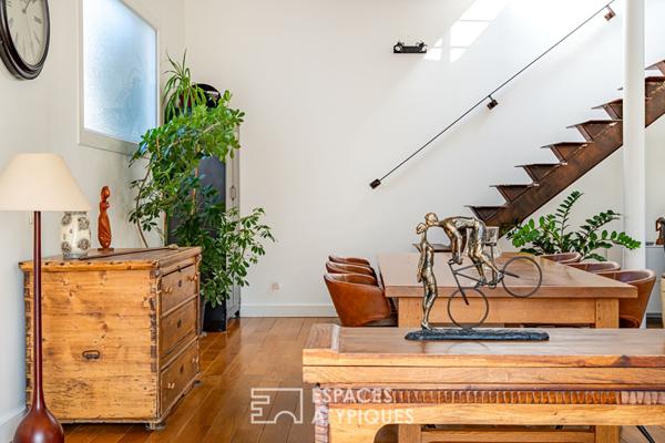 Maison-loft avec jardin et terrasse dans ancienne imprimerie