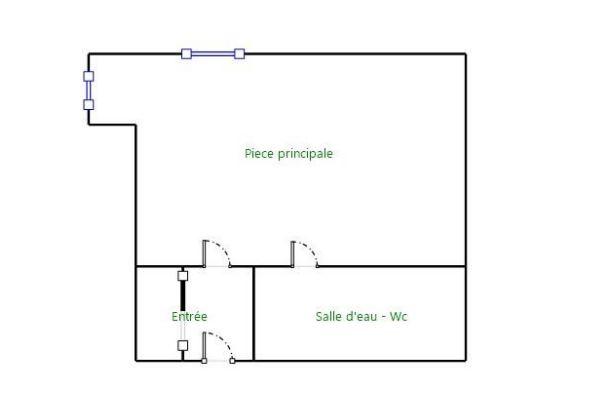 STUDIO MEUBLE DE 18 M2 AVEC TERRASSE PRIVATIVE