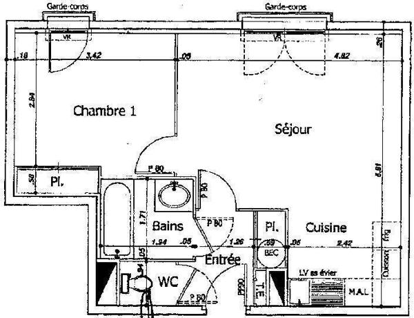 Appartement 2 pièces - 44200 Nantes