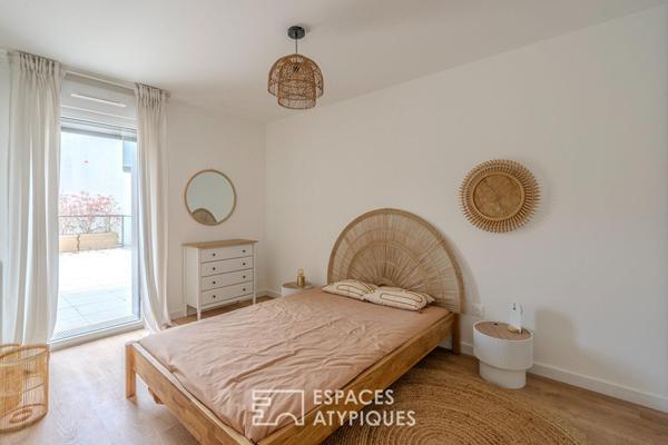 Appartement contemporain 87m2 de 3 chambres avec grande terrasse à proximité immédiate de la vieille ville de Guérande