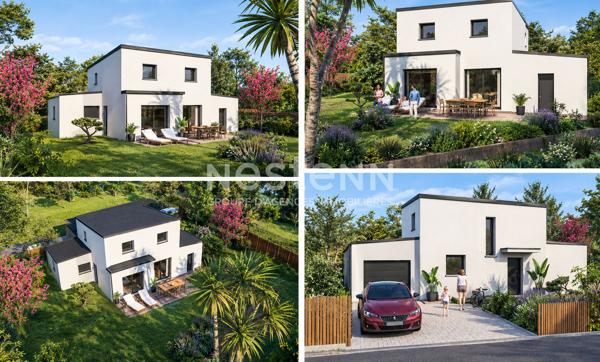 Terrain constructible à vendre 761 m² avec permis de construire  Plescop - 5 minutes de Vannes Ouest