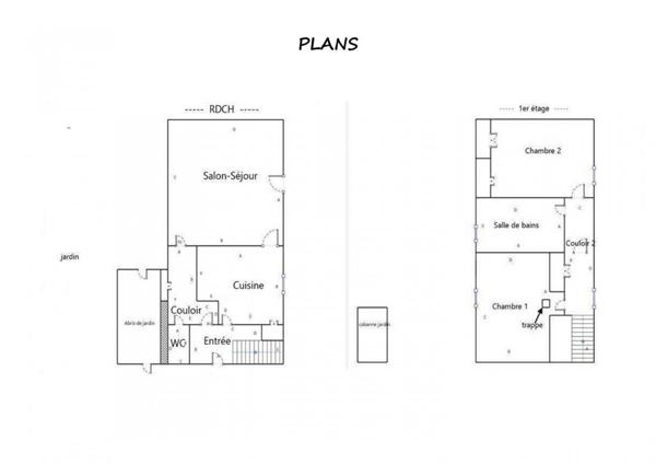 Thizy les bourgs ( 69240 )  Maison 4 pièces  72 m2  2 chambres et jardin