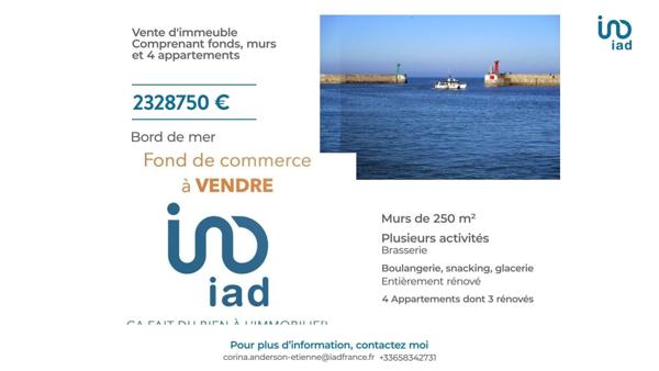 Murs commerciaux  à vendre 510 m² Port-en-Bessin-Huppain