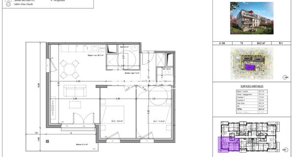 À vendre Appartement 3 pièces 64 m² - Cabourg 14390