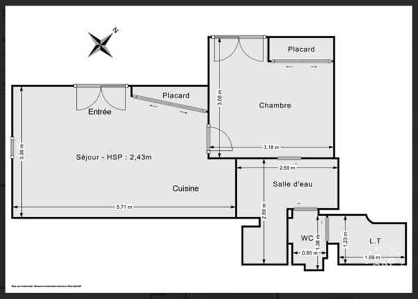 Houdan (78550) Apt 2 pièces avec jardin