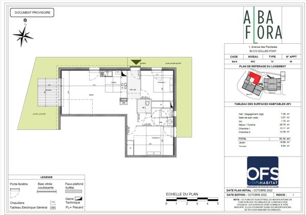 Solliès-Pont (83210) BRS - T3 - 61 m2 avec terrasse