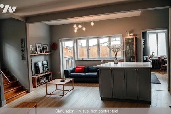 Immeuble à vendre à NOYAL-PONTIVY (56920), Morbihan (56), situé au coeur du centre-ville, à 2 p...