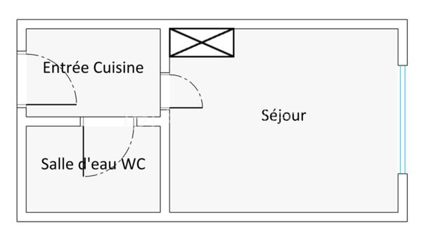 Appartement de 18,38 m²