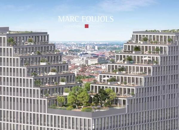 LYON – appartement neuf luxe 4 pièces, grande terrasse panoramique SUD, parking
