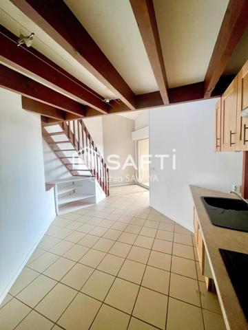 Appartement duplex avec balcon et chambre en mezzanine