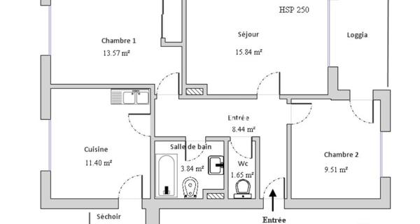 Location Appartement 3 pièces 64.25 m² - L'arbresle 69210
