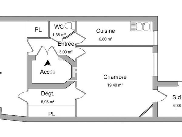 Location Appartement 2 pièces 67.81 m² - 50 RUE BERNARD PALISSY Tours 37000