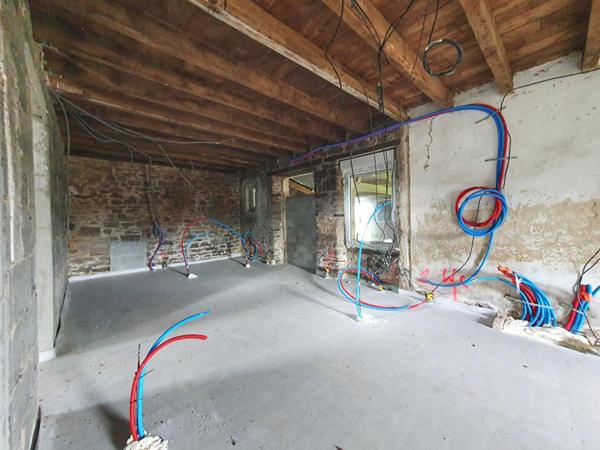 Ensemble immobilier en pierre à rénover avec hangar