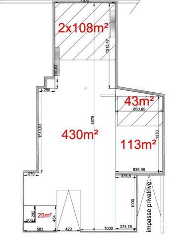 Local d’activité à vendre 827 m² Tarare