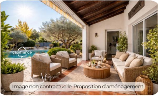 Maison à vendre 5 pièces JUVIGNAC (34), 4 chambres 130 m2 + Sous-Sol total-Garage double-Piscine