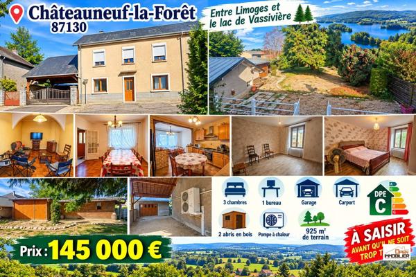 Maison 4 pièces à vendre à Châteauneuf-la-Forêt