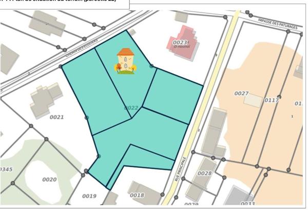 Beau terrain plat à bâtir de 8.6 ares à Dimbsthal