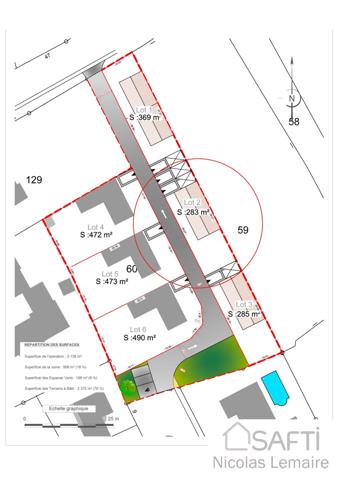 A vendre très beau terrain d'une superficie de 283 m² libre de constructeur LOT N° 2 sur NIORT proche zone commerciale.