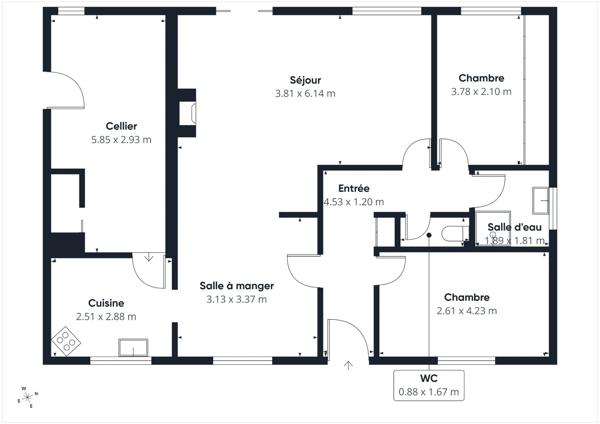 Maison à vendre 5 pièces TREIZE SEPTIERS (85)