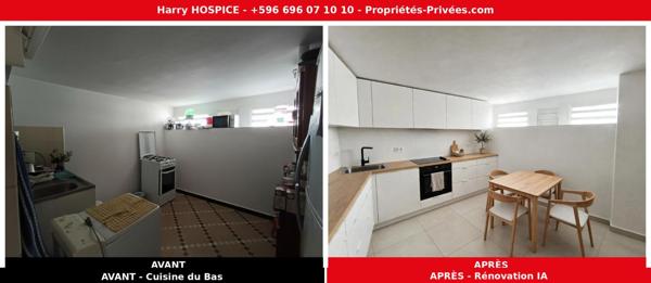EXCLUSIVITE - FORT-DE-FRANCE - RARE 470m² - Maison 7P 119m² - 2x F2 - Idéal investisseur ou famille - 174 000