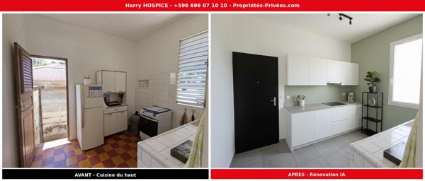 EXCLUSIVITE - FORT-DE-FRANCE - RARE 470m² - Maison 7P 119m² - 2x F2 - Idéal investisseur ou famille - 174 000