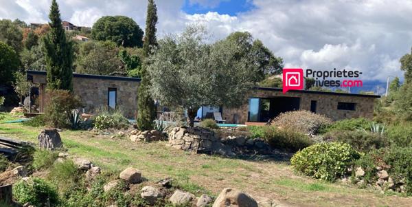 Maison en pierres T4  avec piscine VUE MER - Sari Solenzara 20145 - CORSE DU SUD - FRANCE