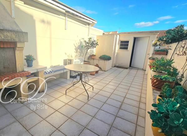 Résidence fermée, jardin, 2 terrasses