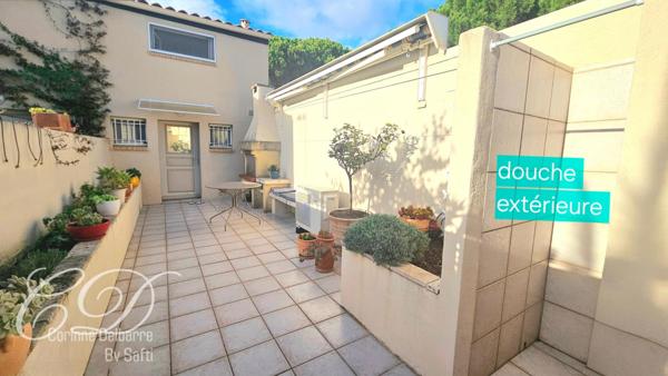 Résidence fermée, jardin, 2 terrasses