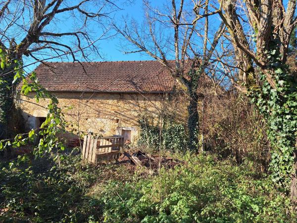 Grange en pierre avec jardin à restaurer