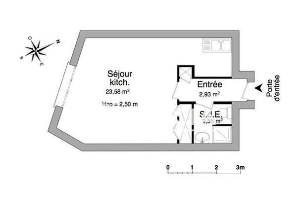 Location Studio 29.06 m² - 53/67 AVENUE DU MAL FOCH Chatou 78400