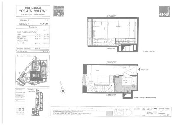 Appartement T2 à louer - 30 m² (réf : 571868)