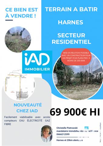Terrain à vendre 607 m² Harnes