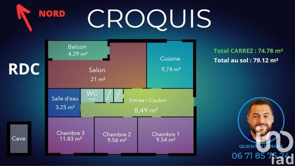 Appartement à vendre 4 pièces 75 m² Bayonne