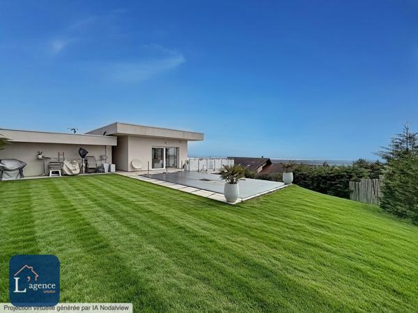 Maison Contemporaine 4 Suites Vue Panoramique Léman & Mont-Blanc Piscine Terrasse Jardin Double Garage Grilly 01220