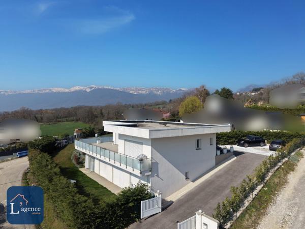 Maison Contemporaine 4 Suites Vue Panoramique Léman & Mont-Blanc Piscine Terrasse Jardin Double Garage Grilly 01220