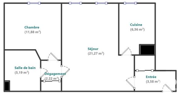 Appartement à vendre 2 pièces 50 m² Paris 18