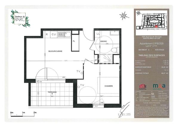 Appartement · Location Castelnau Le Lez (34170) 2 pièces · 39m²