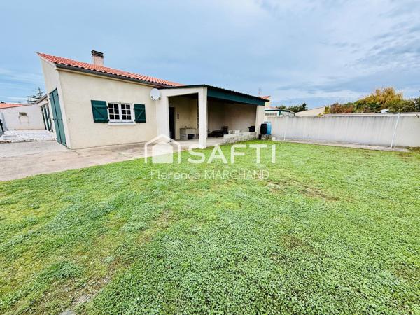 Maison plain-pied, emplacement idéal, grand garage, jardin clos