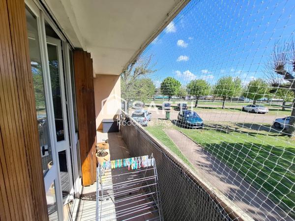T3 lumineux en RDC avec balcon, centre Gaillon à pied, idéal investisseur
