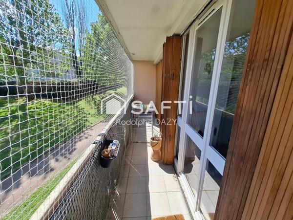 T3 lumineux en RDC avec balcon, centre Gaillon à pied, idéal investisseur