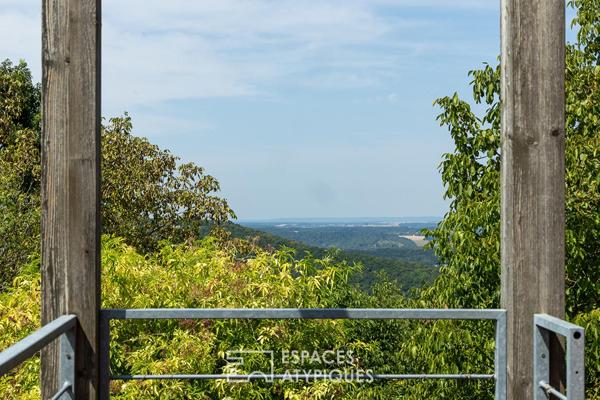Maison d’architecte bioclimatique et son environnement nature