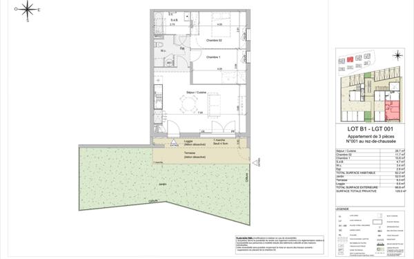 Appartement à vendre    3 pièces •  Rodilhan