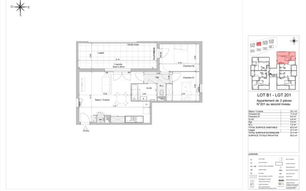 Appartement à vendre    3 pièces •  Rodilhan