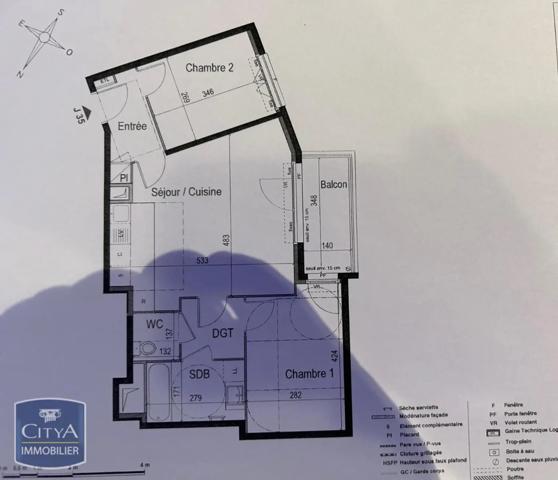 Appartement à vendre 3 pièces 57.9m²