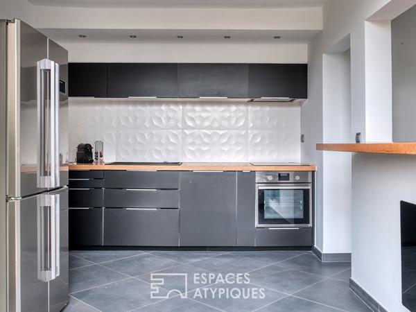 Duplex contemporain avec jardin