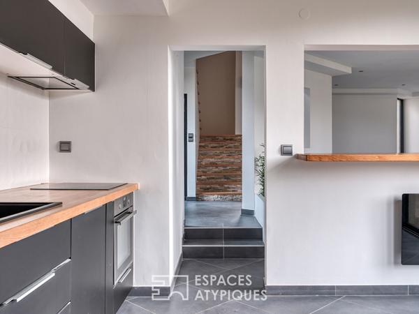 Duplex contemporain avec jardin