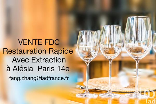 Restauration rapide à vendre 50 m² Paris 14