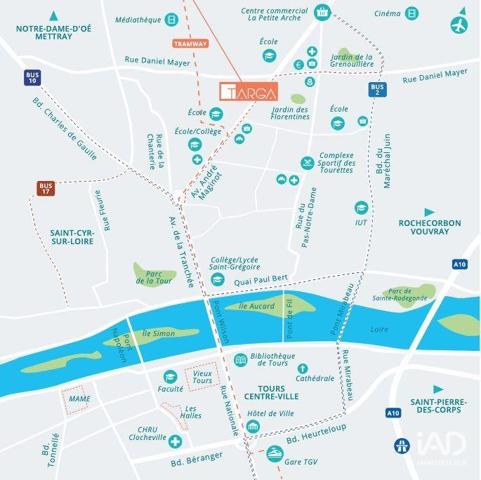 Appartement à vendre 4 pièces 81 m² Tours