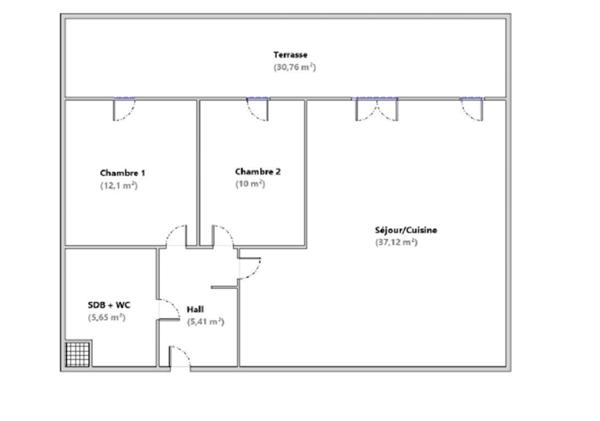 Appartement 3 pièces - 70 m²