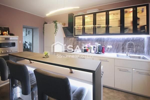 Appartement Duplex avec 3 chambres-mezzanine-caves-garage et jardin!